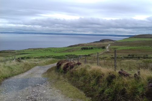 Looking back towards Northern Ireland coastline